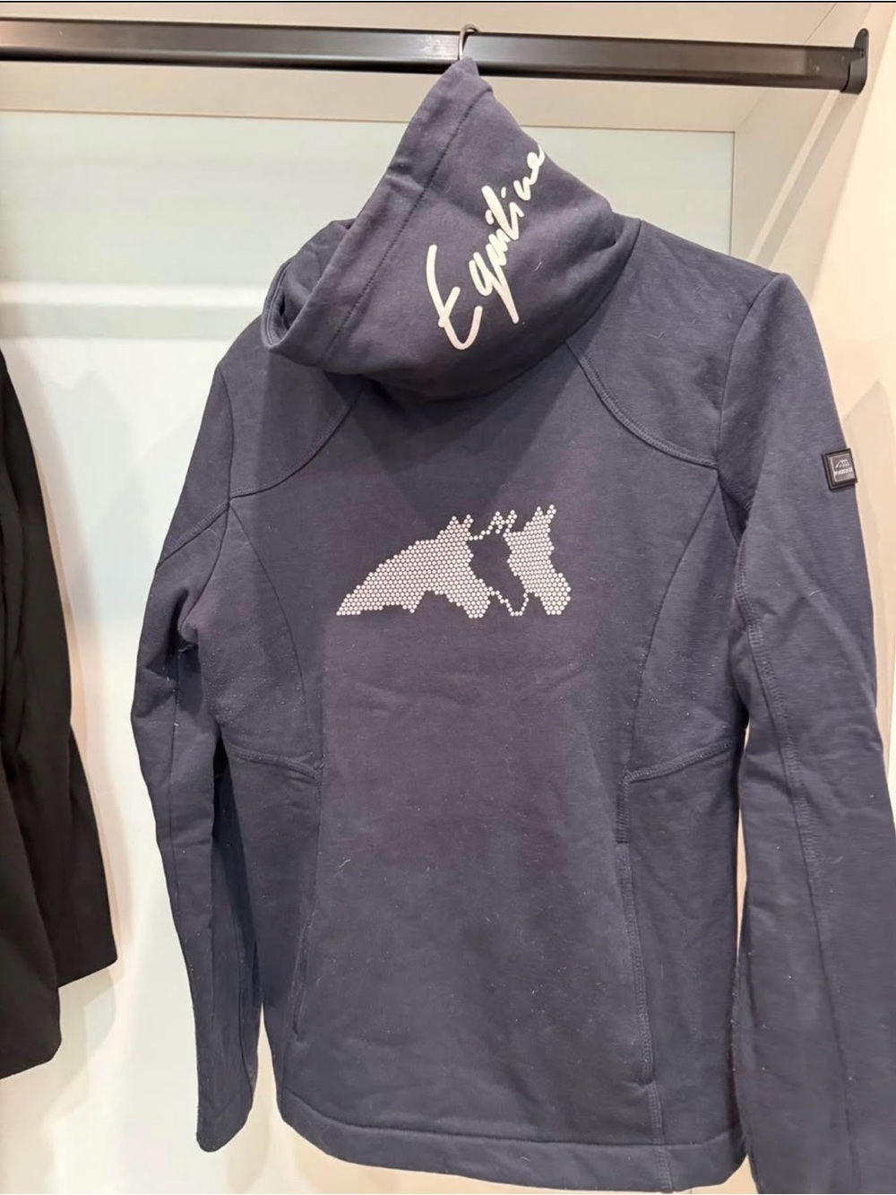 Equiline Navy Funnel-Neck Sweater